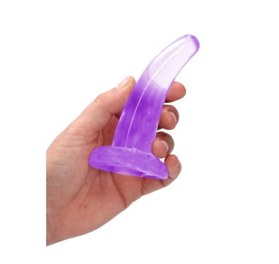 Dildo zakrzywione fiolet z mocną przyssawką 12 cm